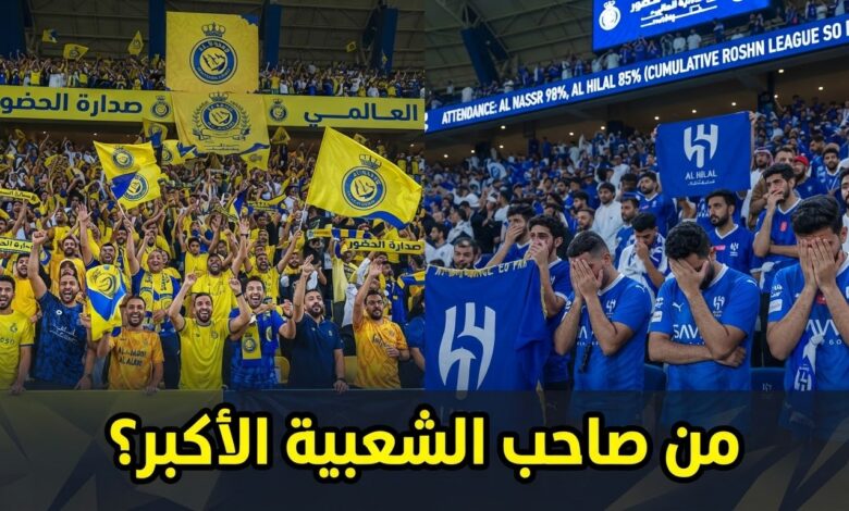 النصر أولاً والهلال خارج الثلاثة الكبار .. ترتيب جماهير دوري روشن