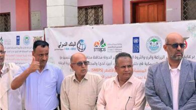 برعاية السقطري وشيخ..تسليم منح المرحلة الثانية لمستفيدي مكون المرأة والشباب في البريقة