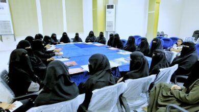 تنظيم ورشة عمل تنسيقية بين القيادات النسوية بمأرب والملتقى النسوي لرائدات حضرموت