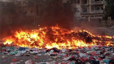 حريق في مخلفات مستشفى الجمهورية بعدن دون وقوع أضرار