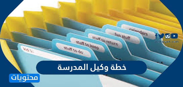 خطة وكيل المدرسة