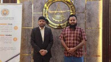 رئيس نقابة المهندسين اليمنيين بمحافظة حضرموت يلتقي ممثل المهندسين بمحافظة أبين لمناقشة تعزيز العمل المشترك