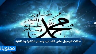 صفات الرسول صلى الله عليه وسلم الخلقية والخلقية باختصار