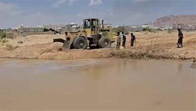 صندوق نظافة شبوة ينفذ مبادرة طوعية لردم حفر تجمعات مياه الأمطار في عتق