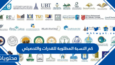 كم النسبة المطلوبة للقدرات والتحصيلي