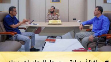 محافظ أبين يلتقي مدير عام المعلومات بديوان المحافظة ويؤكد أهمية تطوير العمل المعلوماتي