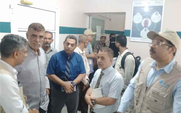 مدير عام مكتب صحة لحج يستقبل وفداً من اليونيسف والبنك الألماني واليونبس لتقييم الأعمال المنفذة من قبل المانحين للقطاع الصحي بلحج