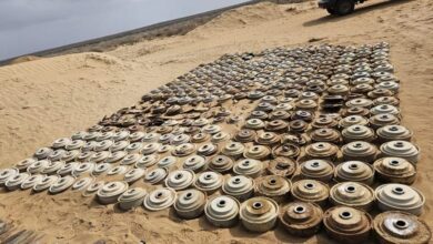 "مسام" ينزع 863 لغماً وذخيرة ويطهر نحو 195 ألف متر مربع من أراضي اليمن في أسبوع