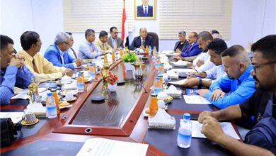 نائب وزير الصناعة والتجارة يوجّه بمعالجة تحديات النقل البحري وموانئ خليج عدن وتشكيل فريق مشترك لتسهيل التجارة