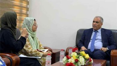وزير التربية العبادي يبحث اوجه التعاون المشترك مع برنامج الأغذية العالمي بعدن