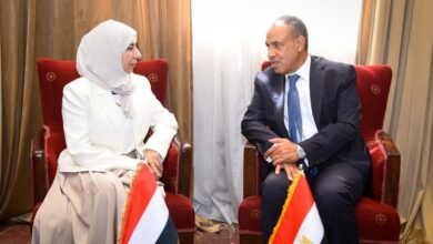 وزيرة الخارجية ونظيرها المصري يبحثان تعزيز العلاقات وأمن البحر الأحمر وباب المندب